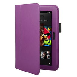 翊可wip47 Kindle Fire HD支架保護(hù)套 紫色炫彩，便攜防護(hù)新選擇